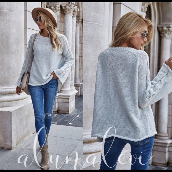 Price Drop Shein Gray Knit Sweater - Picture 2 of 10